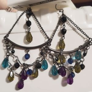 Chandelier earrings with a Gypsy vibe.